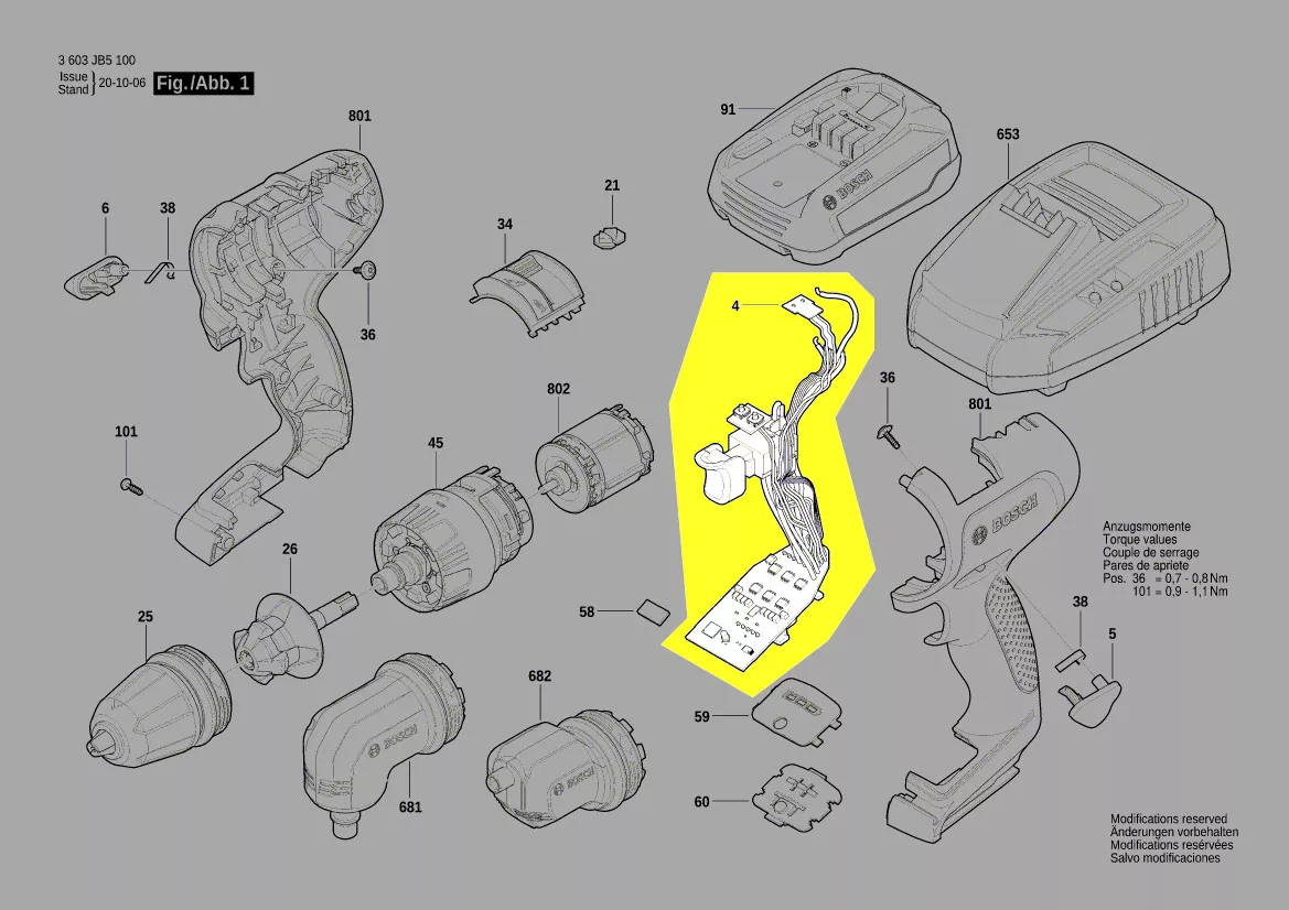 Module électronique réf. 1 600 A02 20T Bosch